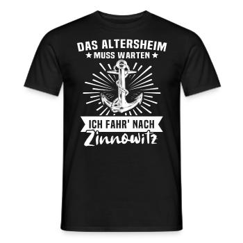 Zinnowitz Altersheim - Männer T-Shirt - Schwarz - Vorne - AI Model Male 178 light (178cm)