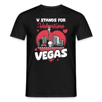 T-shirt Vegas au lieu de la Saint-Valentin – Sarcastic G - T-shirt homme - noir - Devant - AI Model Male 178 light (178cm)