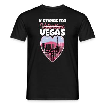 T-shirt Vegas au lieu de la Saint-Valentin – Sarcastic G - T-shirt homme - noir - Devant - AI Model Male 178 light (178cm)