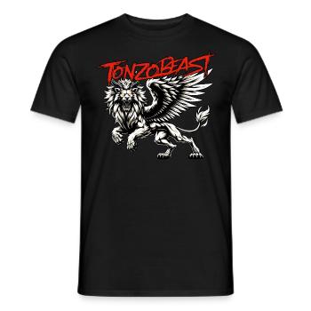 Le majestueux t-shirt tout-puissant Griffin « TonzoBeast » - T-shirt homme - noir - Devant - AI Model Male 178 light (178cm)