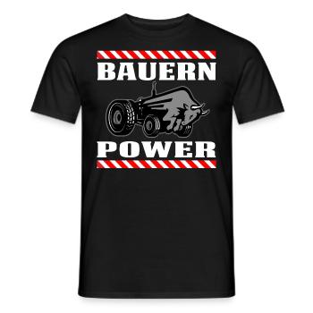 Bauern Power - Männer T-Shirt - Schwarz - Vorne - AI Model Male 178 light (178cm)