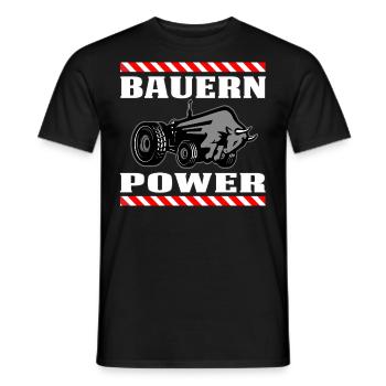 Bauern Power - Männer T-Shirt - Schwarz - Vorne - AI Model Male 178 light (178cm)