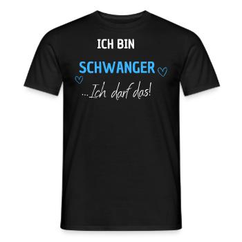Für die Schwangerschaft - ich darf das. Junge - Männer T-Shirt - Schwarz - Vorne - AI Model Male 178 light (178cm)