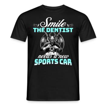 Dentist Smile Sarcasm Dentist - Men's T-Shirt - black - Front - AI Model Male 178 light (178cm)