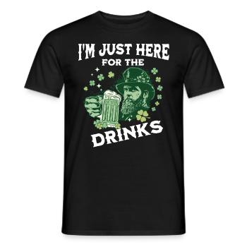 Fête de la Saint-Patrick en Irlande - T-shirt homme - noir - Devant - AI Model Male 178 light (178cm)