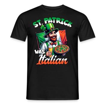 Fête de la Saint-Patrick Italie - T-shirt homme - noir - Devant - AI Model Male 178 light (178cm)