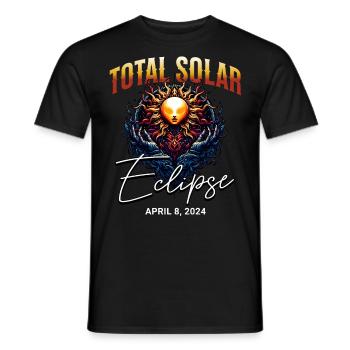 Sonnenfinsternis 2024 - Männer T-Shirt - Schwarz - Vorne - AI Model Male 178 light (178cm)