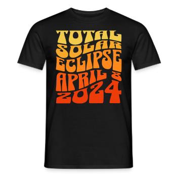 Sonnenfinsternis April 2024 - Männer T-Shirt - Schwarz - Vorne - AI Model Male 178 light (178cm)