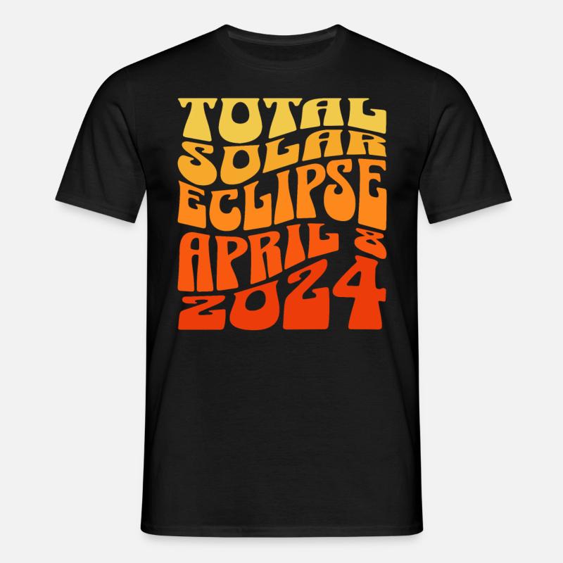 Solar Eclipse April 2024 - Men's T-Shirt - black
