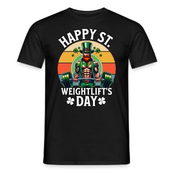 Escarpins de la Saint-Patrick - T-shirt homme - noir - Devant - AI Model Male 178 light (178cm)