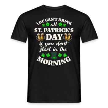 Bière de la Saint-Patrick - T-shirt homme - noir - Devant - AI Model Male 178 light (178cm)