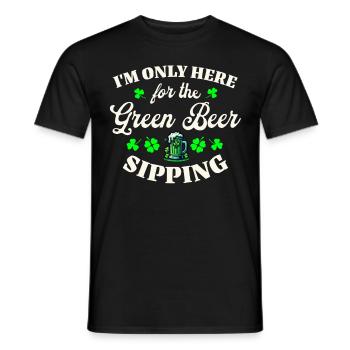 Irlande Fête de la Saint-Patrick - T-shirt homme - noir - Devant - AI Model Male 178 light (178cm)
