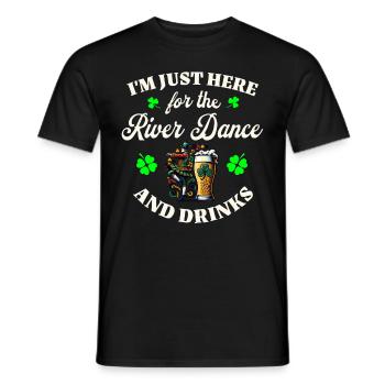 Irlande Fête de la Saint-Patrick - T-shirt homme - noir - Devant - AI Model Male 178 light (178cm)