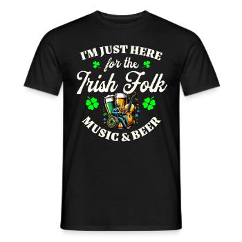 Irlande Fête de la Saint-Patrick - T-shirt homme - noir - Devant - AI Model Male 178 light (178cm)