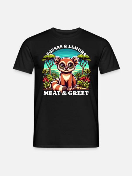 Lemuren Fossas - Männer T-Shirt - Schwarz