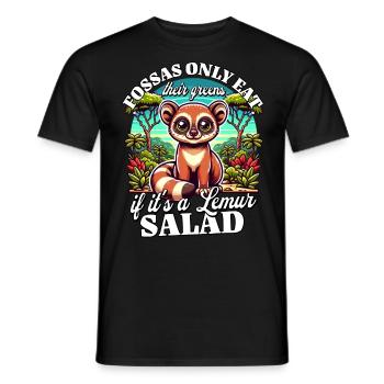Madagascar Fossas - T-shirt homme - noir - Devant - AI Model Male 178 light (178cm)