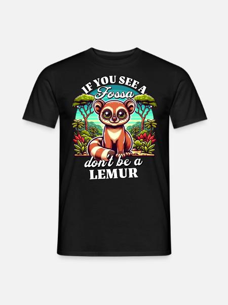 Fossa Madagascar Fossas - Männer T-Shirt - Schwarz