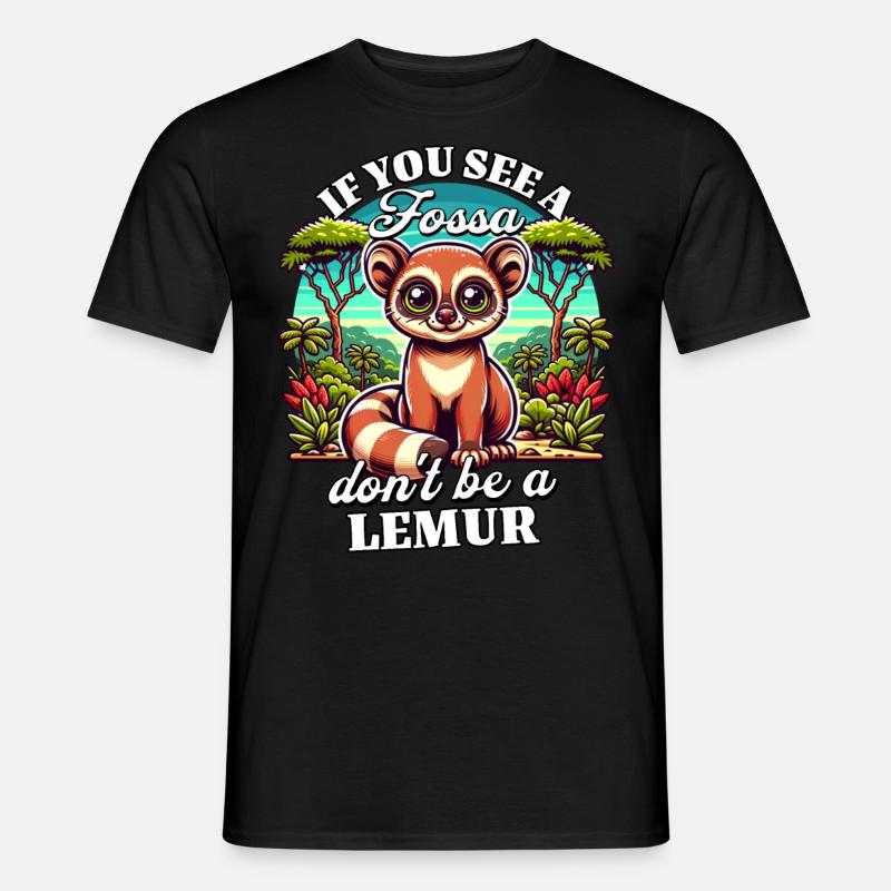 Fossa Madagascar Fossas - Männer T-Shirt - Schwarz