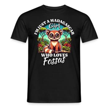Fille Aime Fossas - T-shirt homme - noir - Devant - AI Model Male 178 light (178cm)