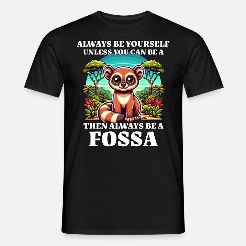Fossa Sprüche - Männer T-Shirt - Schwarz