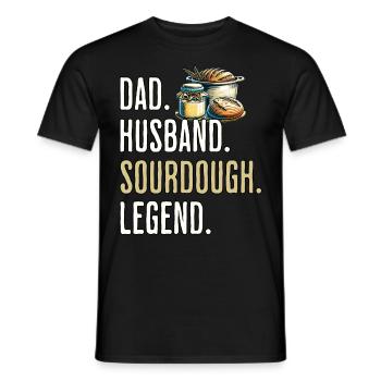 Sourdough Dad - Men's T-Shirt - black - Front - AI Model Male 178 light (178cm)