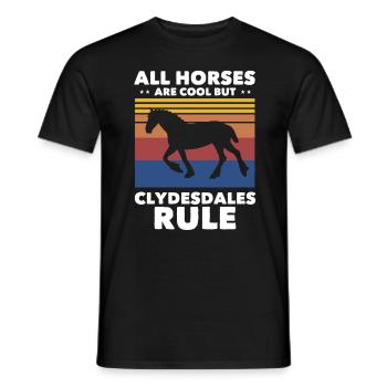 Cheval de Clydesdale - T-shirt homme - noir - Devant - AI Model Male 178 light (178cm)