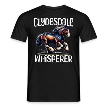 Chuchoteur de Clydesdale - T-shirt homme - noir - Devant - AI Model Male 178 light (178cm)
