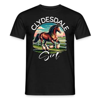 Cadeau de Clydesdale - T-shirt homme - noir - Devant - AI Model Male 178 light (178cm)