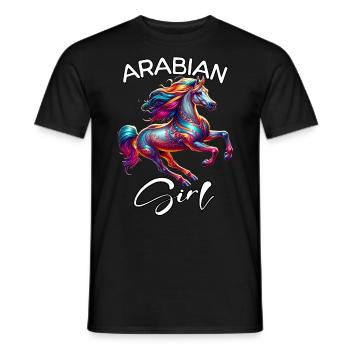 Cadeau de cheval arabe - T-shirt homme - noir - Devant - AI Model Male 178 light (178cm)