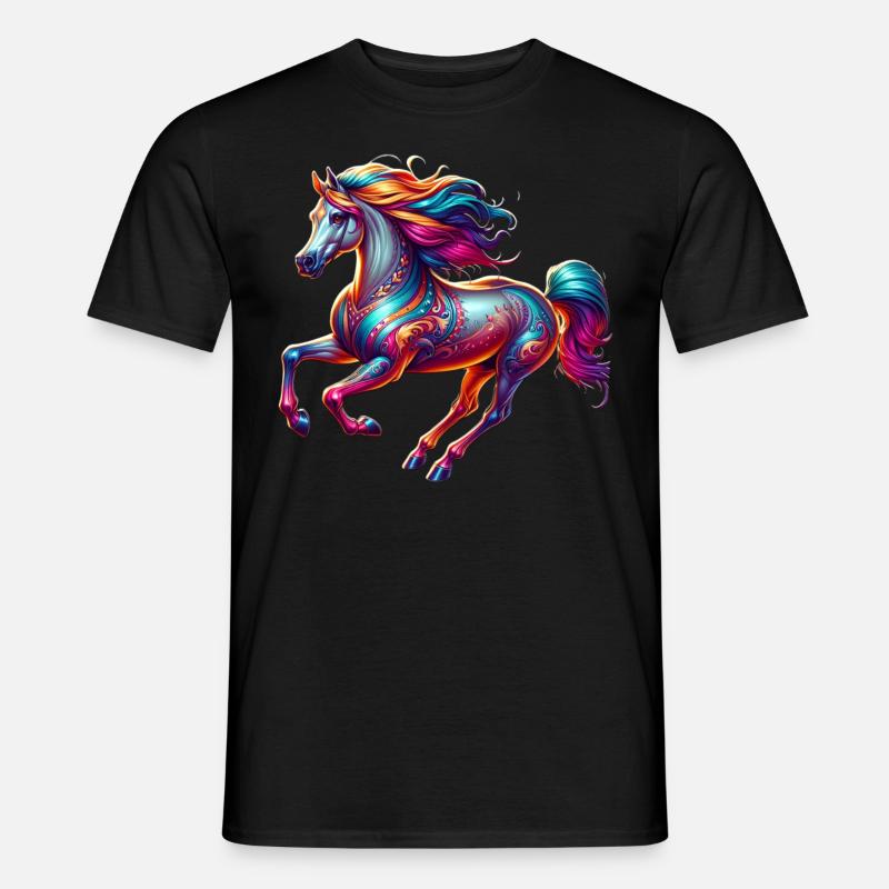 Thoroughbred Pferd - Männer T-Shirt - Schwarz