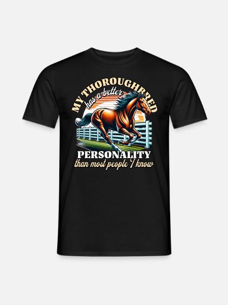 Thoroughbred Equestrian - Men's T-Shirt - black