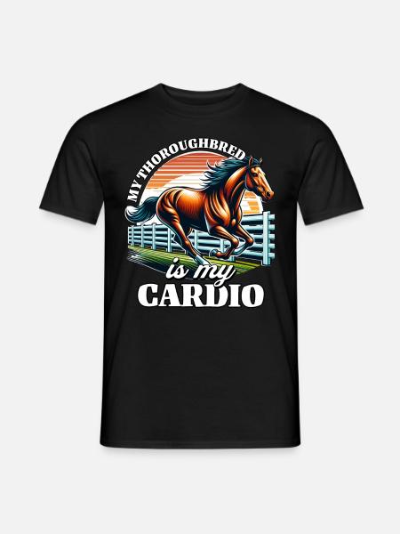 Thoroughbred Cardio - Männer T-Shirt - Schwarz