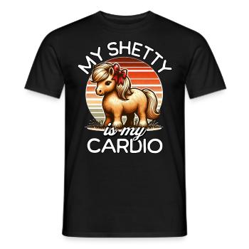 Shetland Pony Cardio - T-shirt homme - noir - Devant - AI Model Male 178 light (178cm)