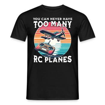 Model Airplane RC Airplane - Men's T-Shirt - black - Front - AI Model Male 178 light (178cm)
