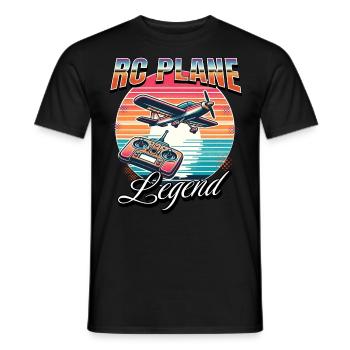 Model Airplane RC Airplane - Men's T-Shirt - black - Front - AI Model Male 178 light (178cm)