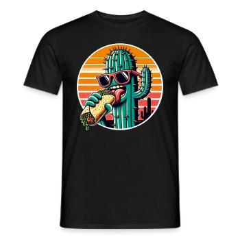 Cactus - T-shirt homme - noir - Devant - AI Model Male 178 light (178cm)