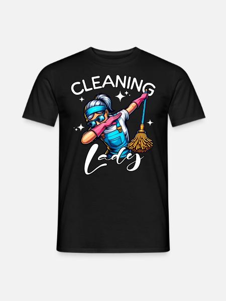 Putzfrau - Männer T-Shirt - Schwarz