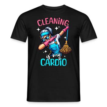 Cleaning lady - Men's T-Shirt - black - Front - AI Model Male 178 light (178cm)
