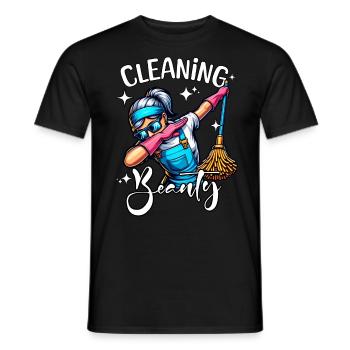 Putzfrau - Männer T-Shirt - Schwarz - Vorne - AI Model Male 178 light (178cm)