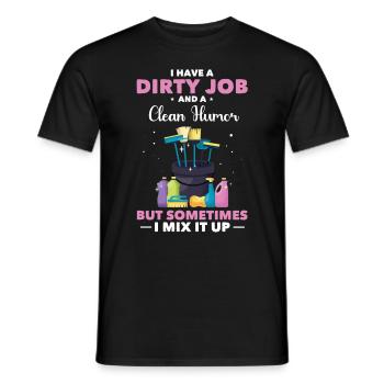 Cleaning lady - Men's T-Shirt - black - Front - AI Model Male 178 light (178cm)