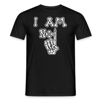I Am No 1 Bones (Distressed) - Men's T-Shirt - black - Front - AI Model Male 178 light (178cm)