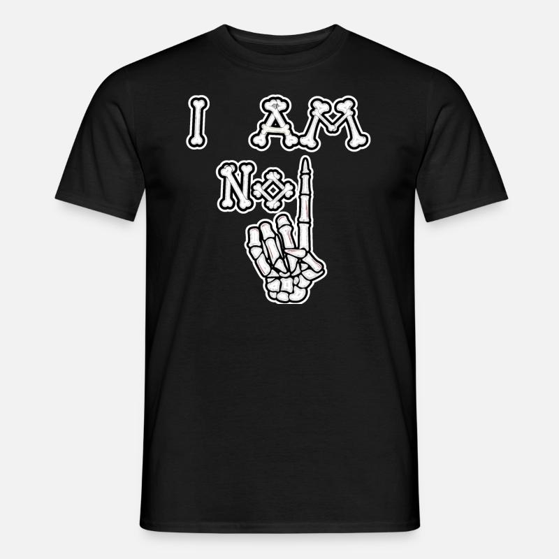 I Am No 1 Bones (Distressed) - Men’s T-shirt - black