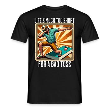 Cornhole Beanbag Sacklock - Men's T-Shirt - black - Front - AI Model Male 178 light (178cm)