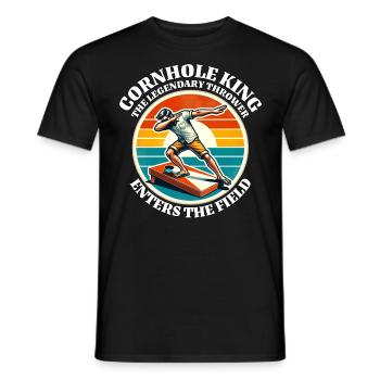 Cornhole - Men's T-Shirt - black - Front - AI Model Male 178 light (178cm)