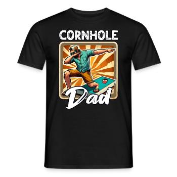 Cornhole Dad - Men's T-Shirt - black - Front - AI Model Male 178 light (178cm)