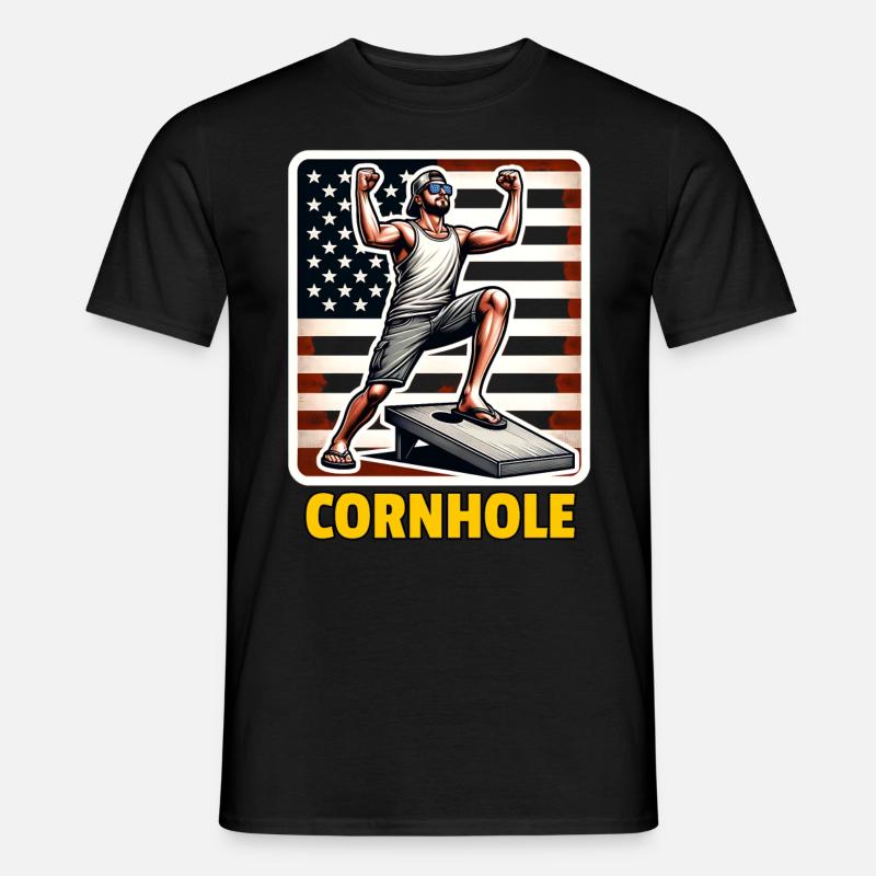 Cornhole - Männer T-Shirt - Schwarz
