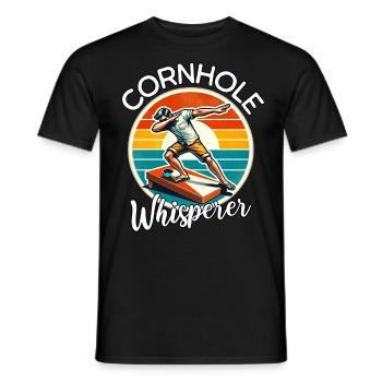 Cornhole - Men's T-Shirt - black - Front - AI Model Male 178 light (178cm)