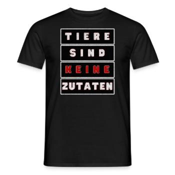 Tiere Sind Keine Zutaten Grunge - Männer T-Shirt - Schwarz - Vorne - AI Model Male 178 light (178cm)