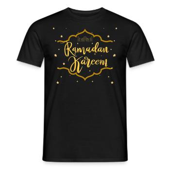 Ramadan Kareem Golden Stars - Men's T-Shirt - black - Front - AI Model Male 178 light (178cm)