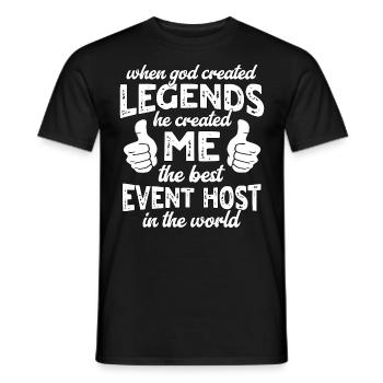 Bester Event Host Legende - Männer T-Shirt - Schwarz - Vorne - AI Model Male 178 light (178cm)